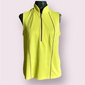 Sport Haley Bright Green & Gray Sleeveless Top